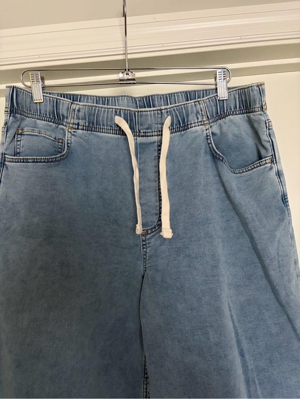 GAP Mid Rise Knit Easy Baggy Jeans large tall - Picture 7 of 10